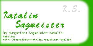 katalin sagmeister business card